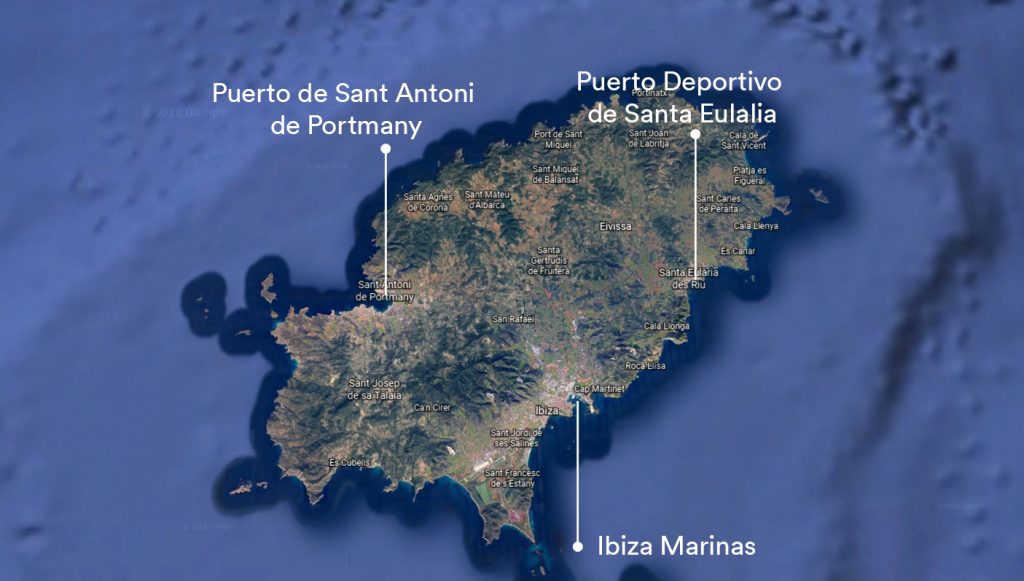 Los puertos deportivos en Ibiza