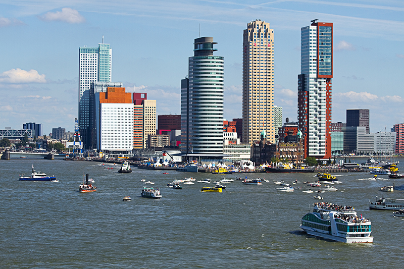Rotterdam, the Netherlands from the riverside res