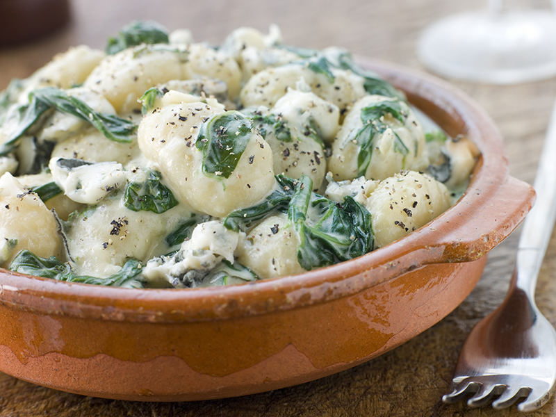 Gnocchi and Spinach