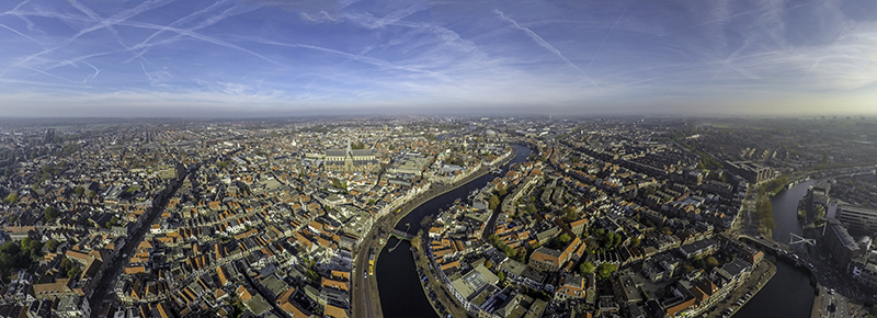 Haarlem center with river Spaarne res