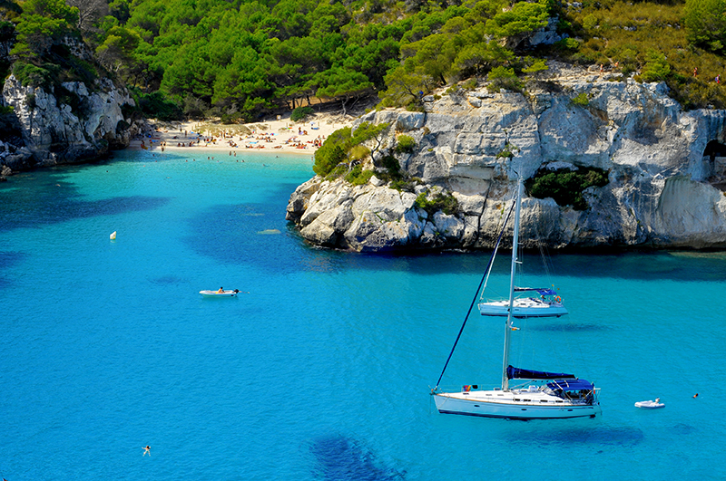 Macarelleta beach in Menorca Spain res