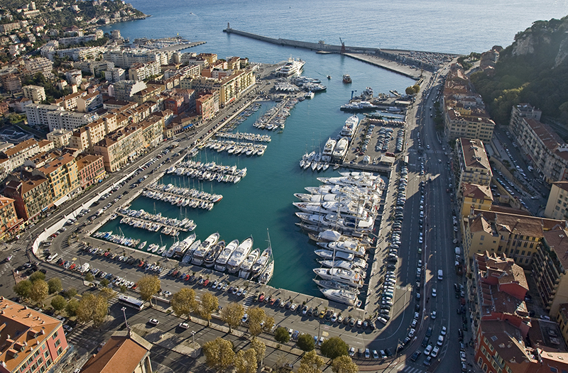 nice, vue aerienne, port