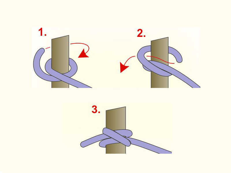 Cow Hitch - how to tie a knot