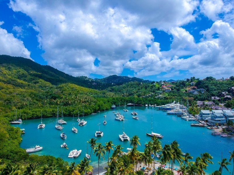 sailing in the Caribbean: Marigot Bay