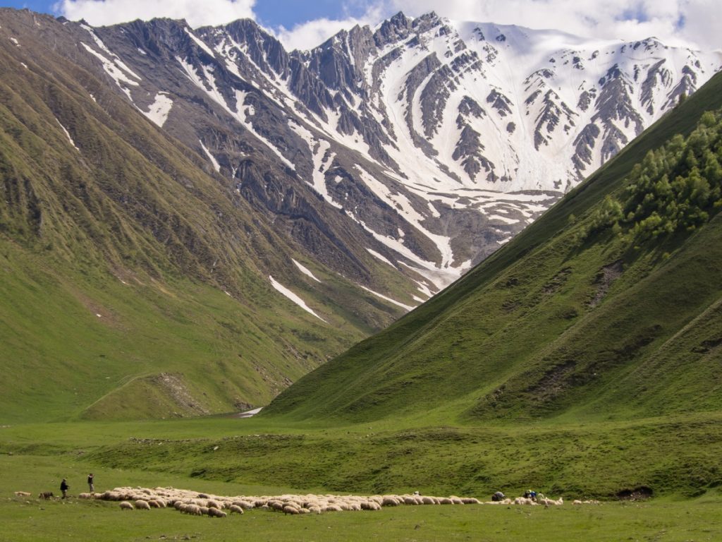 Trusso Valley in Caucasus Mountains - Georgia
