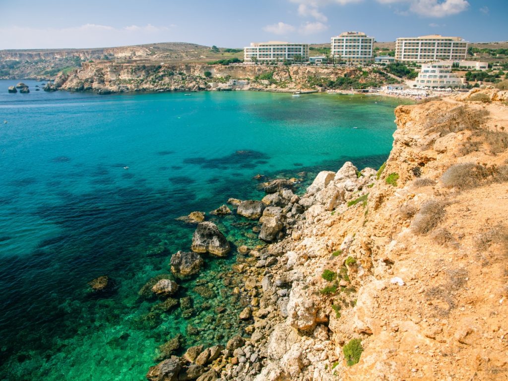 Golden Bay in Malta