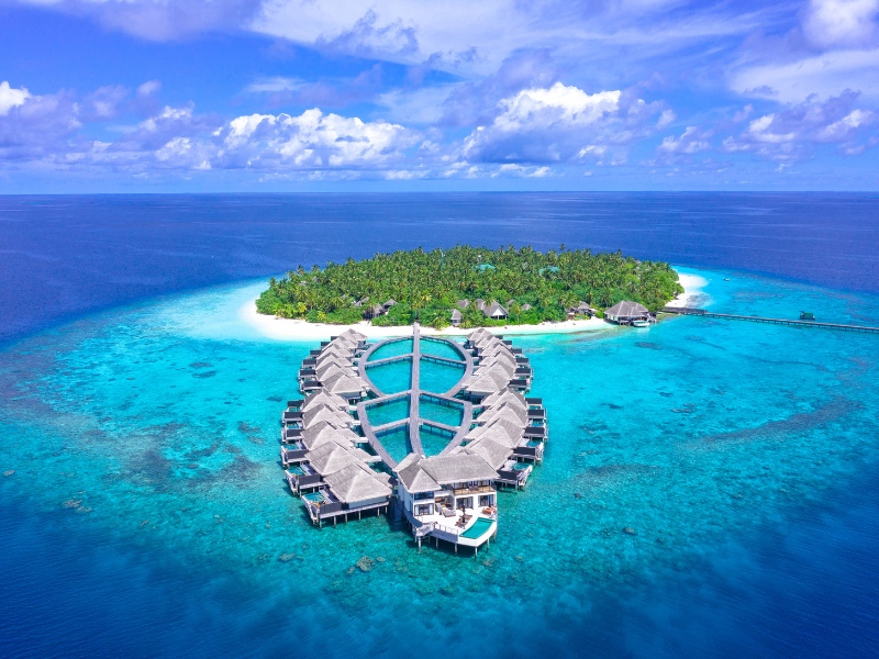 The Maldives are one of the best places to travel in December for a sunny vacation.